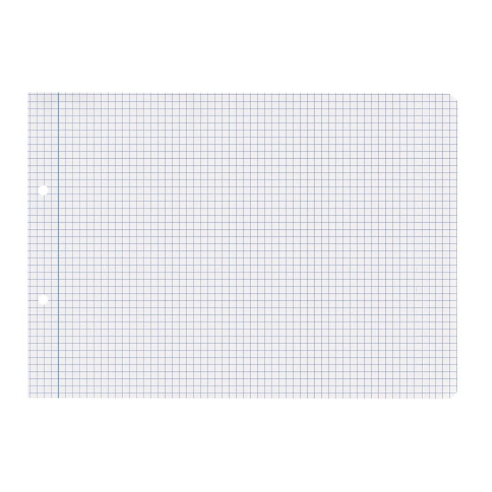 Liderpapel Recambio Cuarto Apaisado 100 Hojas 60gr Cuadro 5 mm 2 Taladros con Margen 5