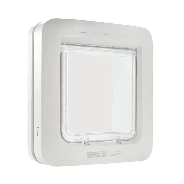 SUREFLAP Solapa de gato grande con chip electrónico blanco