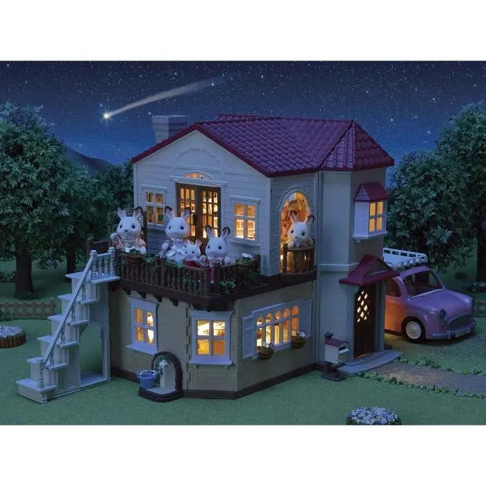 Sylvanian Families SYL5054131057087 La Gran Casa Iluminada y Su Habitación Secreta Figuras en Miniatura