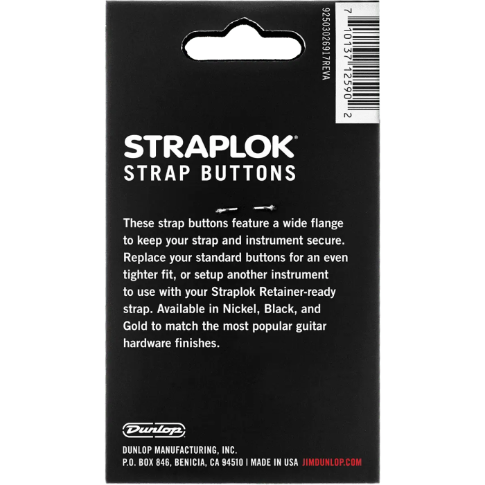 Dunlop Sujeciones Straplok Dualdesign - Negro (Set De 2) 2