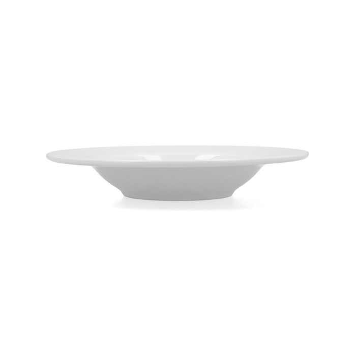 Bidasoa Glacial Ala Ancha Plato Hondo Porcelana Blanco 23,5 cm (6 Unidades) Apto Microondas y Lavavajillas Hosteleria Extra Resistente 1