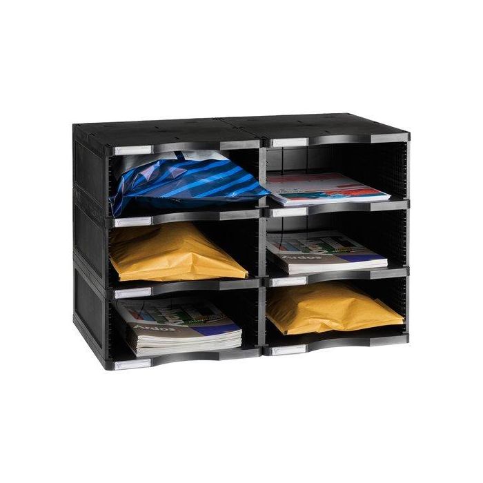 Modulo Archivo 2000 Archivodoc A4 Apaisado 6 Cajones Jumbo Negro