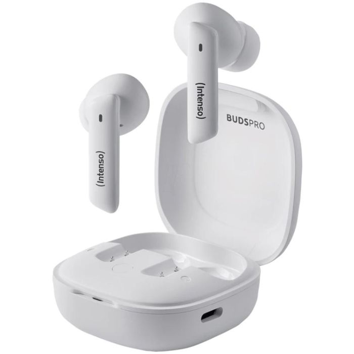 Intenso Auriculares Buds Pro Tws H - Anc+Enc Blanco | Modelo 3720502 | Cancelación de Ruido Híbrida y Ambiental, Bluetooth 5.3, USB-C Intenso Auriculares Buds Pro Tws H - Anc+Enc Blanco | Modelo 3720502 | Cancelación de Ruido Híbrida y Ambiental, Bluetooth 5.3, USB-C