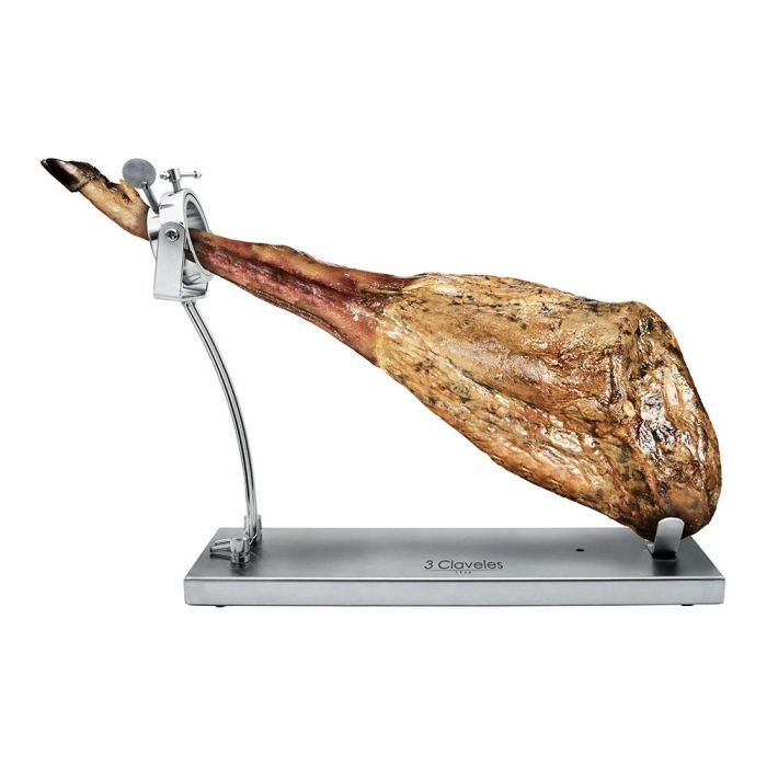 3 Claveles Jamonero con cabezal giratorio, acero inoxidable, topes antideslizantes, fácil almacenaje 2 3 Claveles Jamonero con cabezal giratorio, acero inoxidable, topes antideslizantes, fácil almacenaje 2