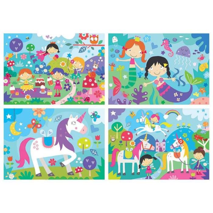 Puzzles progresivos 20-40-60-80 piezas mundo de fantasía 5 Puzzles progresivos 20-40-60-80 piezas mundo de fantasía 5