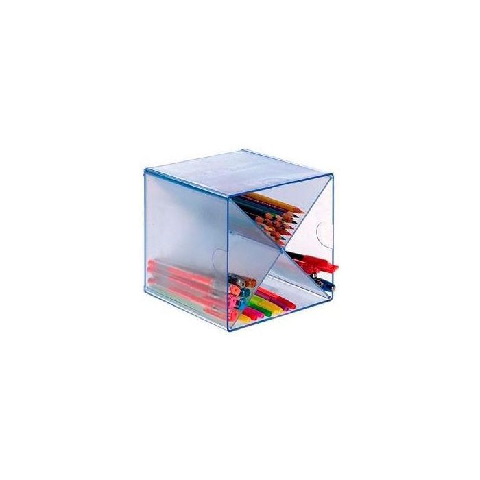 Archivo 2000 Organizador Archicubo Divisor En Aspa 4 Compartimentos 150x150x150 mm Azul Transparente Archivo 2000 Organizador Archicubo Divisor En Aspa 4 Compartimentos 150x150x150 mm Azul Transparente