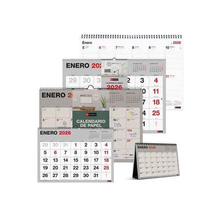 Calendario (2026) Miquelrius Basic&Recycled Surtido Lote De 52