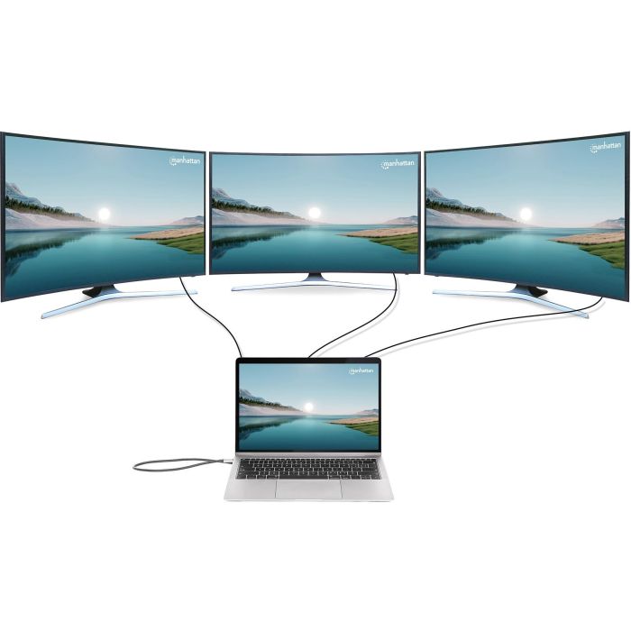 MANHATTAN Dockingstation 12-in-1 4K 1xHDMI 2xDP 3xUSB-A 4