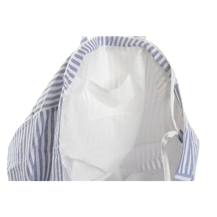 DKD Home Decor Bolso Mediterraneo Azul Coral 24 x 50 x 60 cm (4 Unidades) Poliester