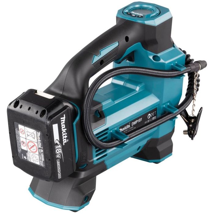 Makita DMP181Z Compresor de aire sin batería, 11,1 bar, 22 l/min, para Bicicleta, Negro, Azul 6