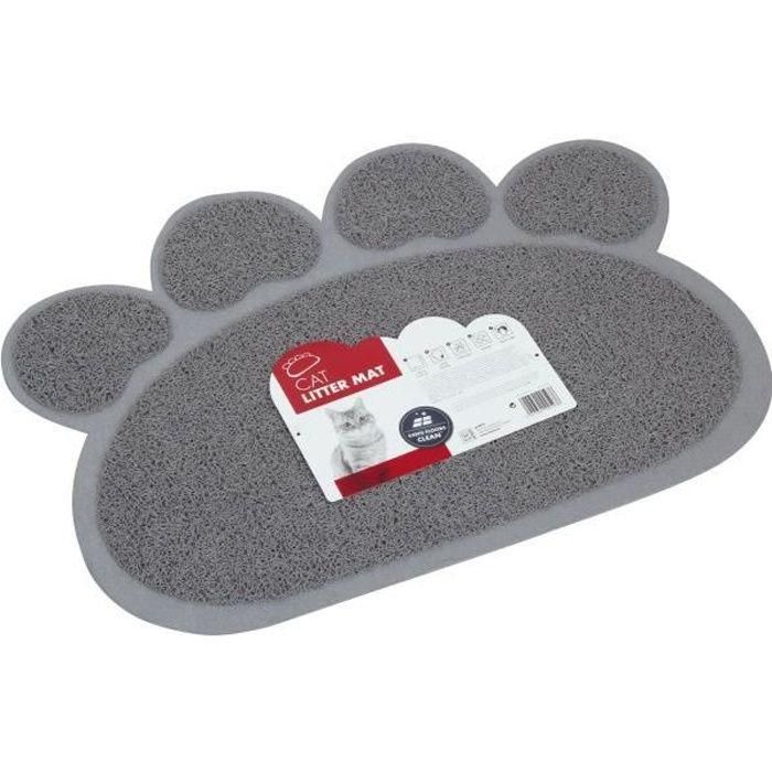 Alfombrilla de baño MPETS Paw - Para gatos - 60x45cm - Gris