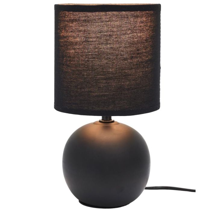 Lámpara Mesa Cerámica Negra Home Deco Factory 2 Lámpara Mesa Cerámica Negra Home Deco Factory 2