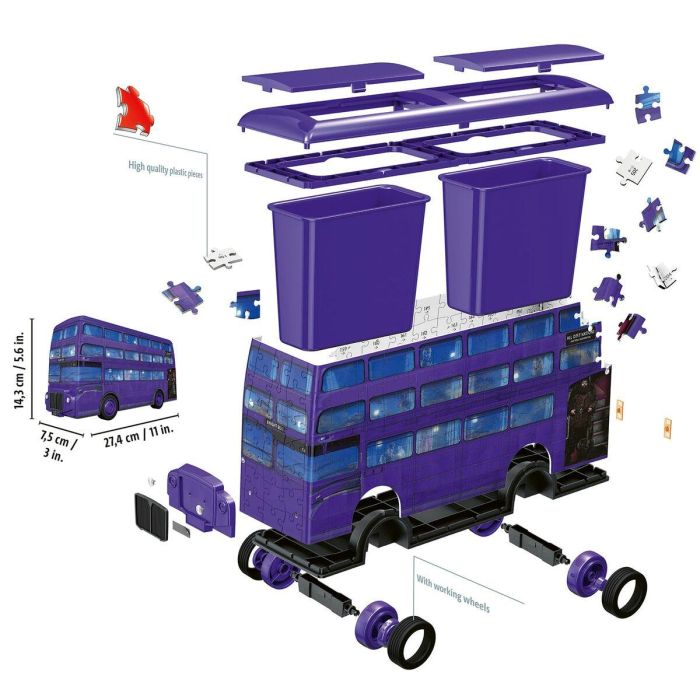 Ravensburger Puzzle 3D Harry Potter Magicobus 216 Piezas 7