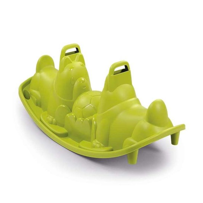 Balancín doble perro verde 115x50,70x49,50 cm 4