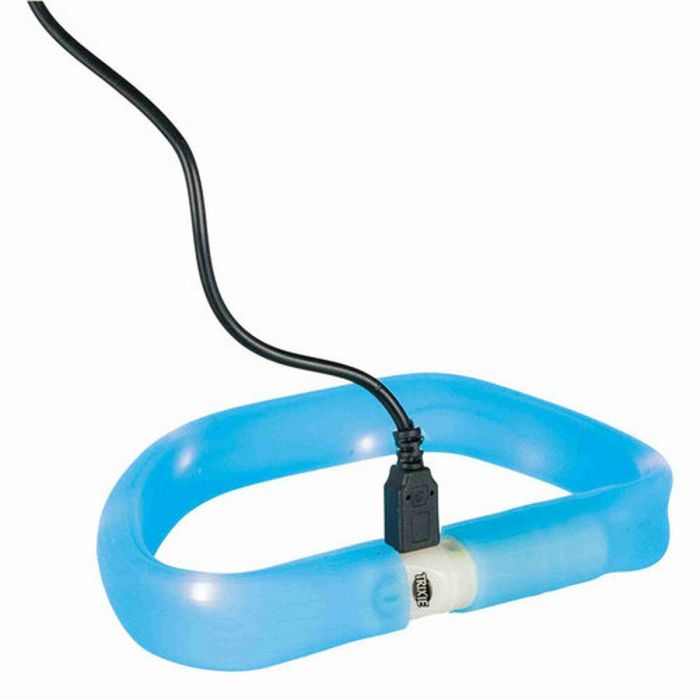 Collar LED para Mascotas Trixie Flash USB Azul M/L 3