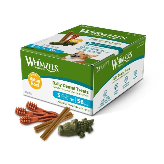 Whimzees Variety Value Box S - Snacks para perros, 56 unidades 1