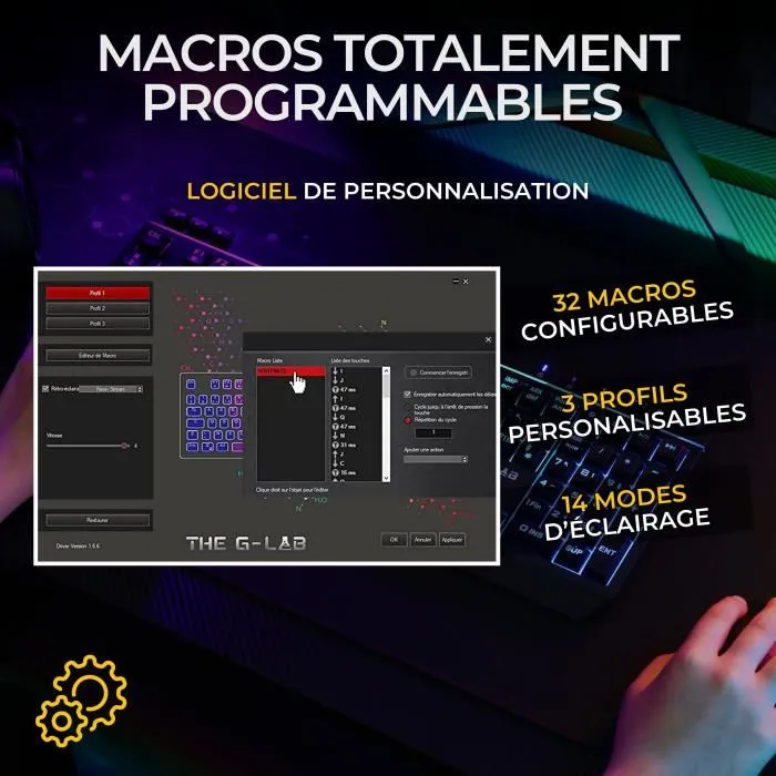 The G-Lab Teclado Inalámbrico para Juegos KEYZ TUNGSTEN EX con 32 Macros Configurables 3 The G-Lab Teclado Inalámbrico para Juegos KEYZ TUNGSTEN EX con 32 Macros Configurables 3