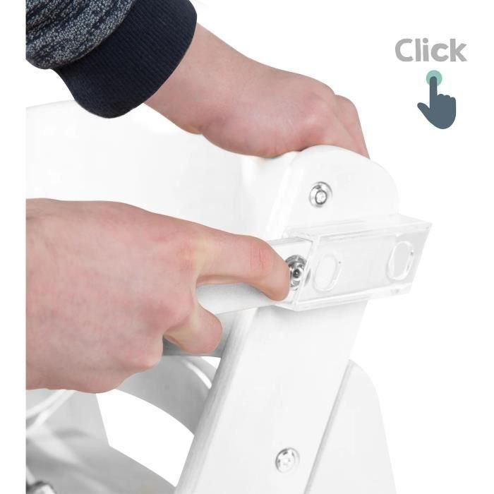Roba ROB4005317310749 Trona SIT UP CLICK & FUN Bandeja Extraíble Altura Regulable Hasta 70 kg Madera Lacada Blanca 2