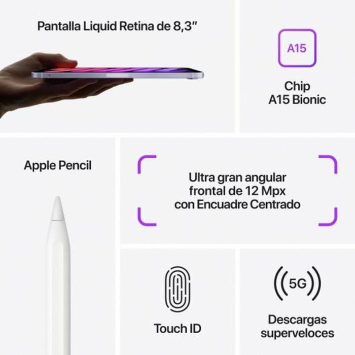 Tablet Apple mini Octa Core 4 GB RAM 64 GB Rosa 8,3" 10 Tablet Apple mini Octa Core 4 GB RAM 64 GB Rosa 8,3" 10