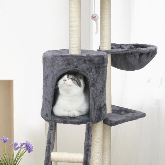 Árbol para gatos JIPSY gris - 79 x 34 x 138 cm - gris 3