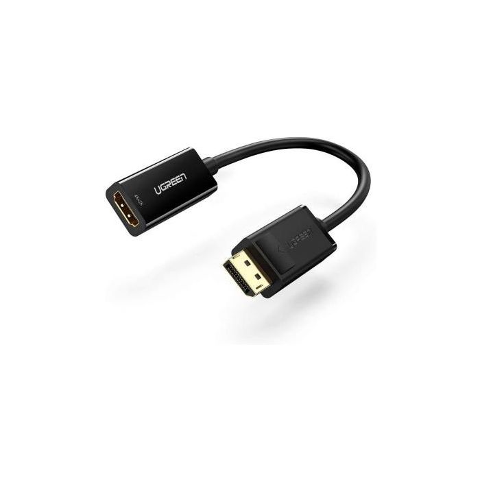 UGREEN Conversor DisplayPort a HDMI Hembra 4K - Adaptador 0.25m Macho a Hembra Chapado Oro para Vídeo