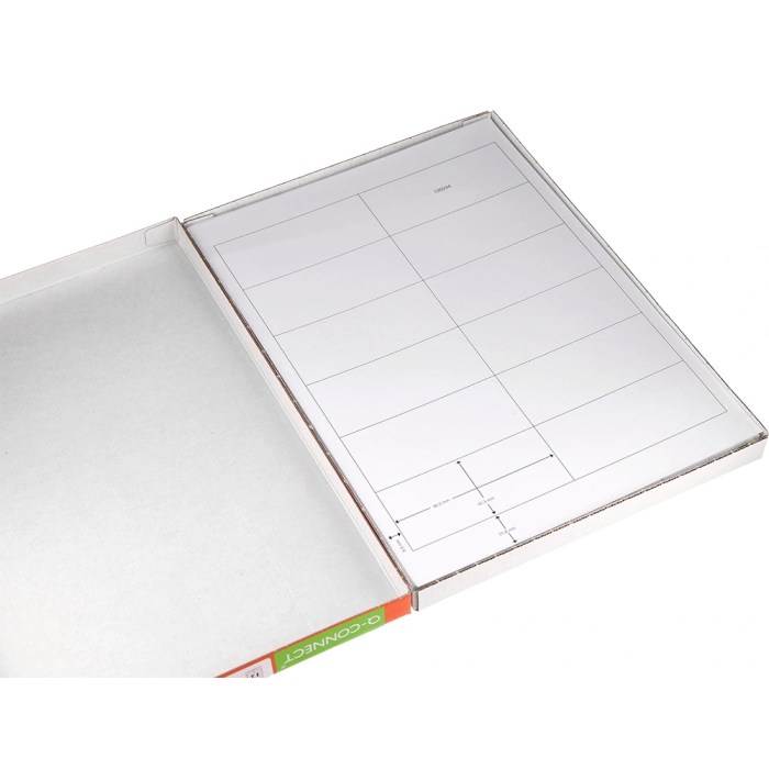 Q-connect Etiqueta Adhesiva KF10652 96.5x42.3 mm para Fotocopiadora Laser Ink-jet, Caja 100 Hojas DIN A4 5 Q-connect Etiqueta Adhesiva KF10652 96.5x42.3 mm para Fotocopiadora Laser Ink-jet, Caja 100 Hojas DIN A4 5