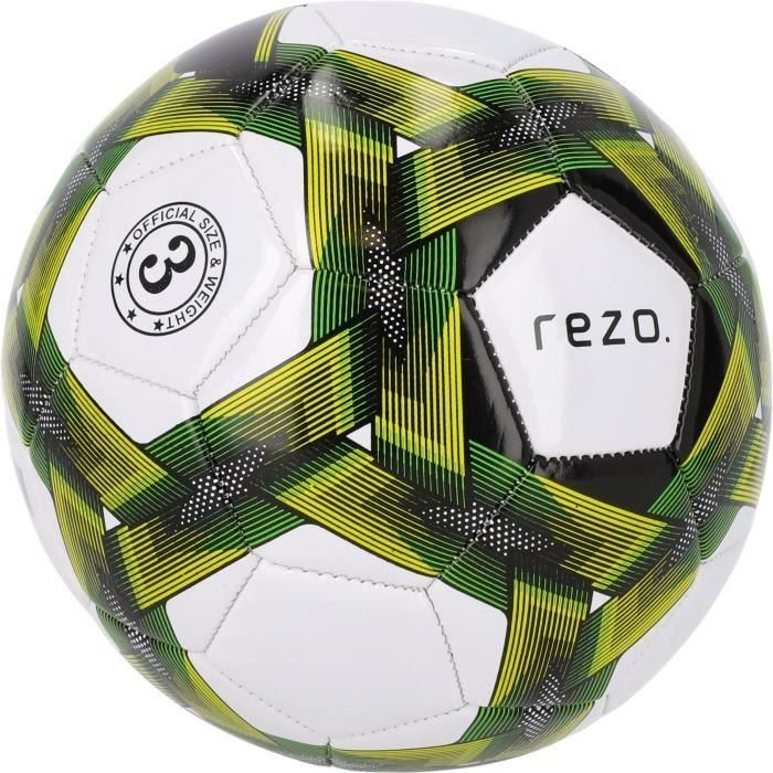 Balón de fútbol - REZO - PVC - Talla 5 - Amarillo bicolor - Resistente 1 Balón de fútbol - REZO - PVC - Talla 5 - Amarillo bicolor - Resistente 1
