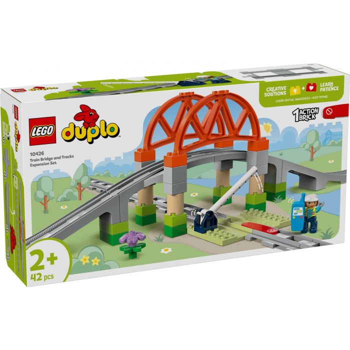 Lego DUPLO 10426 Set de Expansión My Town: Vías de Tren y Puente para Aprendizaje Temprano 8