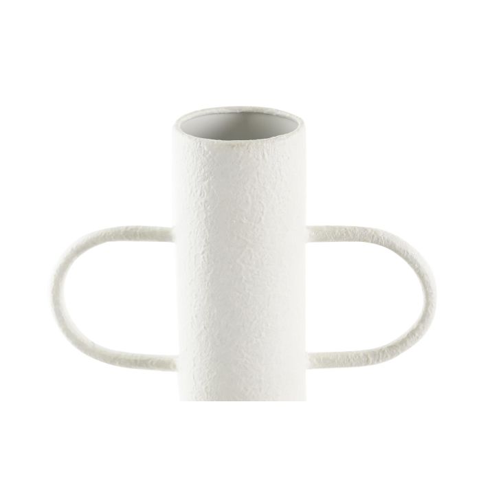 DKD Home Decor Jarron Decorativo Estilo Boho Blanco Natural de Metal y Fibra, 16 cm Largo x 20 cm Ancho x 40 cm Alto 2 DKD Home Decor Jarron Decorativo Estilo Boho Blanco Natural de Metal y Fibra, 16 cm Largo x 20 cm Ancho x 40 cm Alto 2