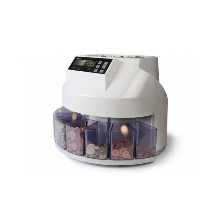 Safescan 1250 Contadora y Clasificadora de Monedas con Tolva para 500 Monedas