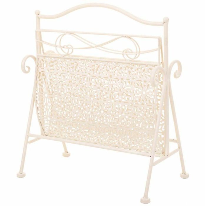 Revistero Alexandra House Living Blanco Forja 36 x 33 x 38 cm 4