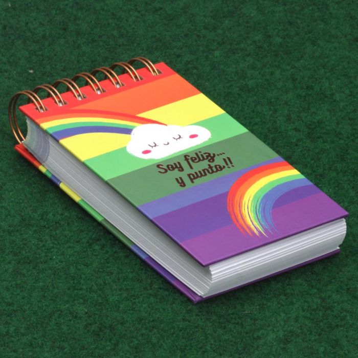 Libreta Con Espiral A6 Arcoiris cmP General 4