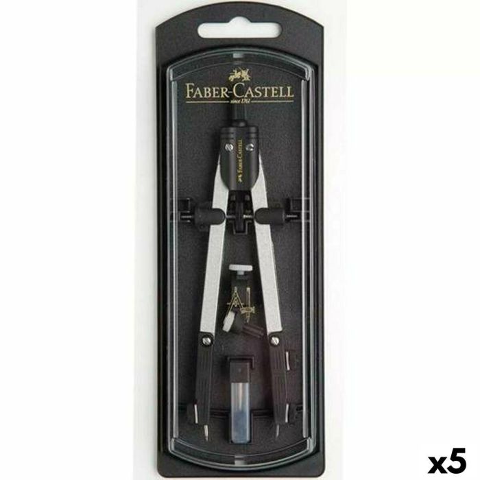 Compás Faber-Castell 17 cm Accesorios (5 Unidades) Compás Faber-Castell 17 cm Accesorios (5 Unidades)