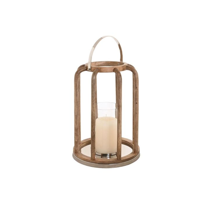 Portavela Moderno DKD Home Decor Marron Plateado 30 x 42 x 30 cm 1 Portavela Moderno DKD Home Decor Marron Plateado 30 x 42 x 30 cm 1