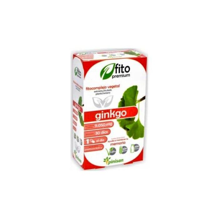 PINISAN Fito Premium Ginkgo Biloba 30 Cápsulas para Función Cognitiva y Circulación