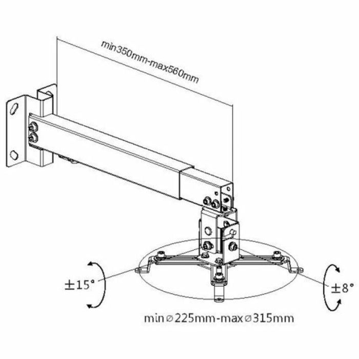 Soporte de Techo Inclinable y Giratorio para Proyector Equip 650702 4