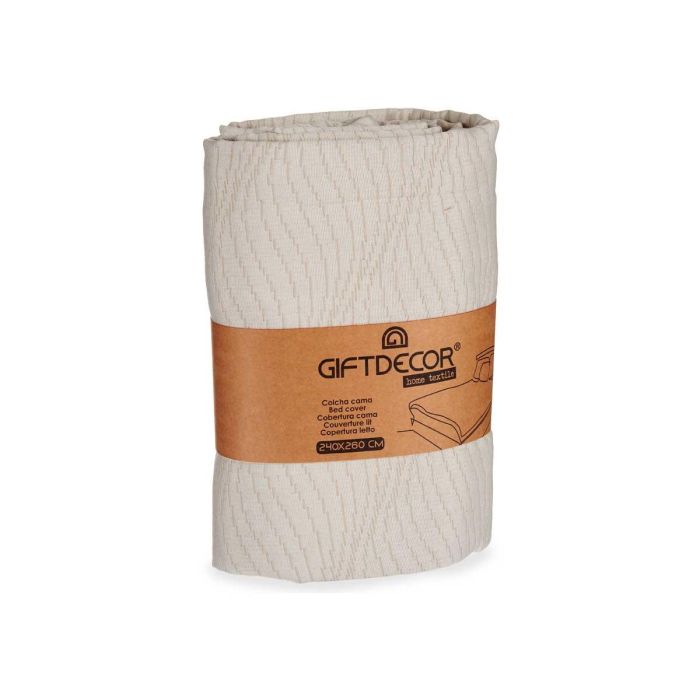 Colcha Cama Agua Beige 240X260Cm Giftdecor (4 Unidades) 2 Colcha Cama Agua Beige 240X260Cm Giftdecor (4 Unidades) 2