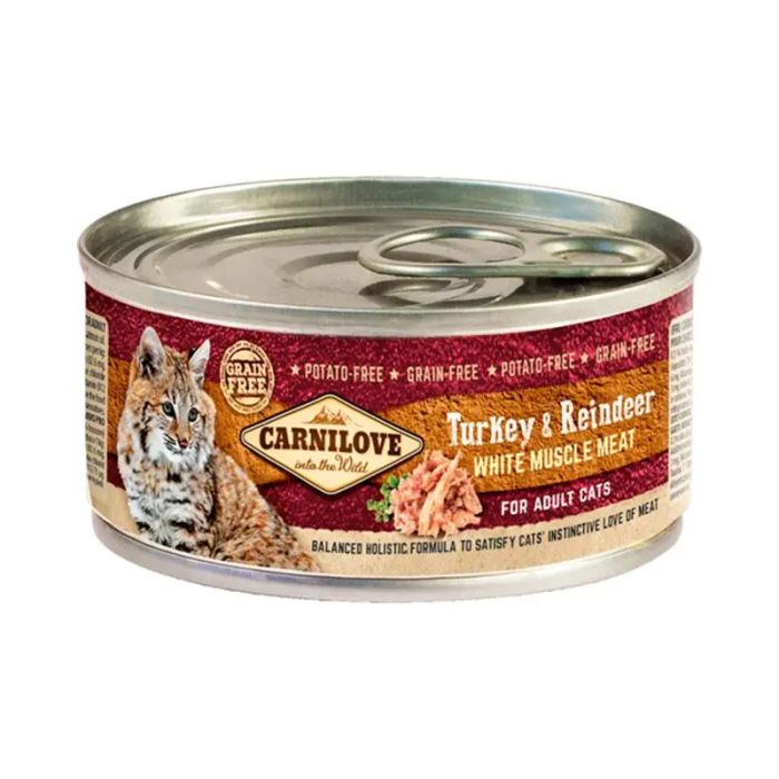 Carnilove Feline Adult Pavo Reno Caja 12x100 gr