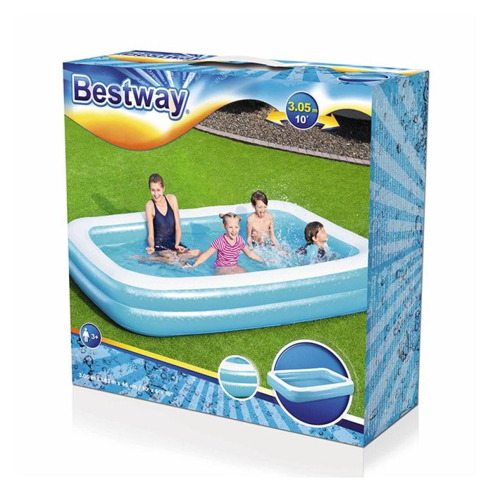 Bestway Piscina Hinchable 2 Camaras Rectangular 305x183x46 cm +3 Años Jardin 54150 3 Bestway Piscina Hinchable 2 Camaras Rectangular 305x183x46 cm +3 Años Jardin 54150 3