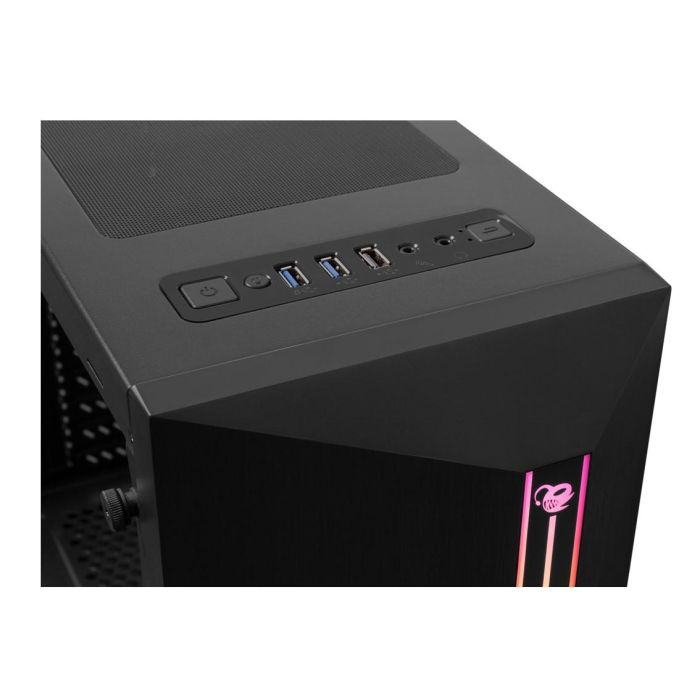 Deep gaming Caja Ordenador Gaming DGC200 RGB ATX USB 3.0 sin Fuente, Compatible con Gráficas de hasta 360mm y Refrigeración Líquida