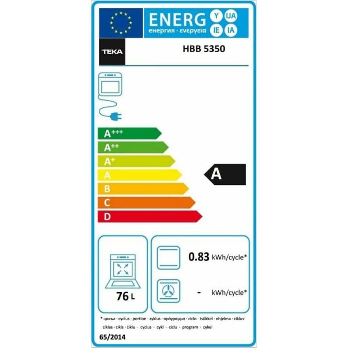 Horno Teka HBB5350WH 3552 W 76 L 1