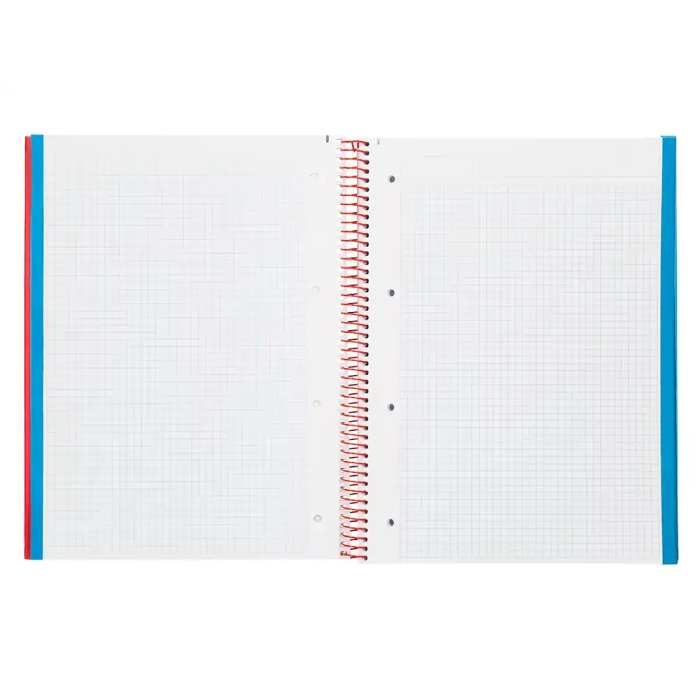 Liderpapel Cuaderno Espiral A4 Micro Jolly Tapa Forrada 140 Hojas Cuadro 5mm Rojo 5