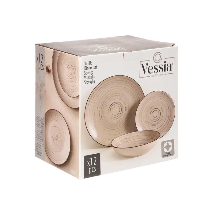 Set Vajilla 12 Pcs Espiral Tierra Vessia 28X29CM (2 Unidades) 1 Set Vajilla 12 Pcs Espiral Tierra Vessia 28X29CM (2 Unidades) 1