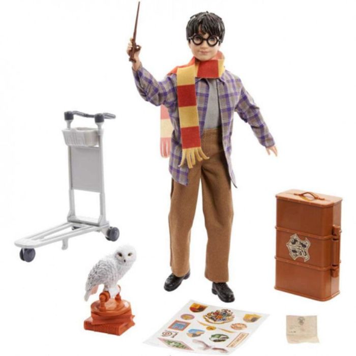 Mattel Harry Potter Figura Harry Potter y Hedwig Playset Plataforma 9/4 con Accesorios Muñeco 26cm Recomendado +6 Años 2