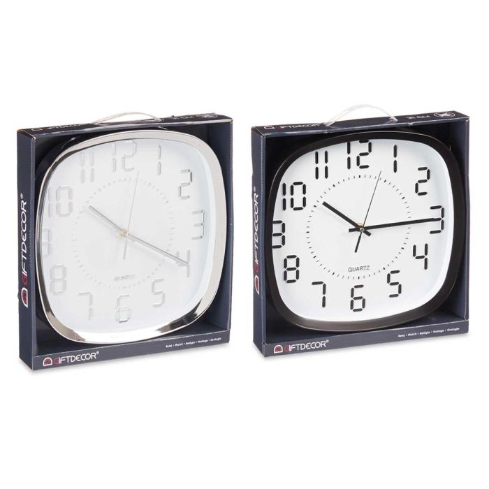 Reloj Redondo 31Cm Plata Negro Surt Giftdecor (6 Unidades) 2 Reloj Redondo 31Cm Plata Negro Surt Giftdecor (6 Unidades) 2
