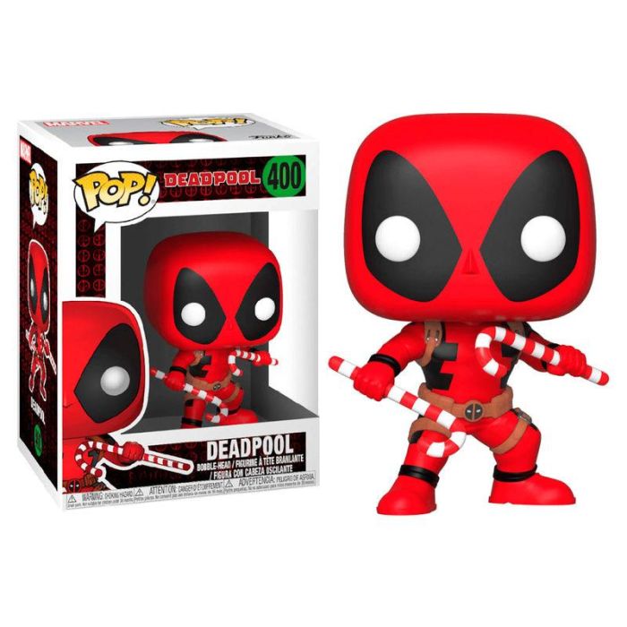 Funko POP Marvel Holiday Deadpool with Candy Canes Figura de Vinilo 8cm