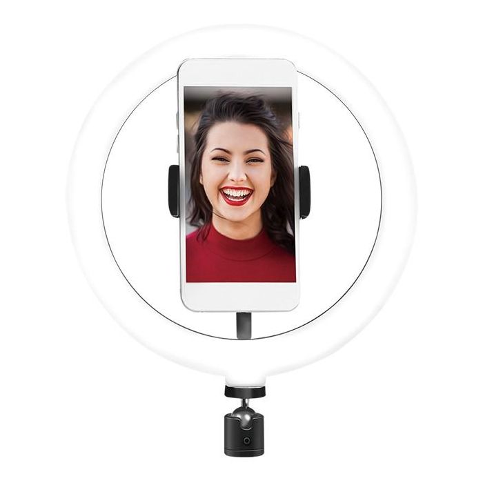 Logilink Smartphone-Ringlicht. DM 20cm. 1.8m Kabel 1