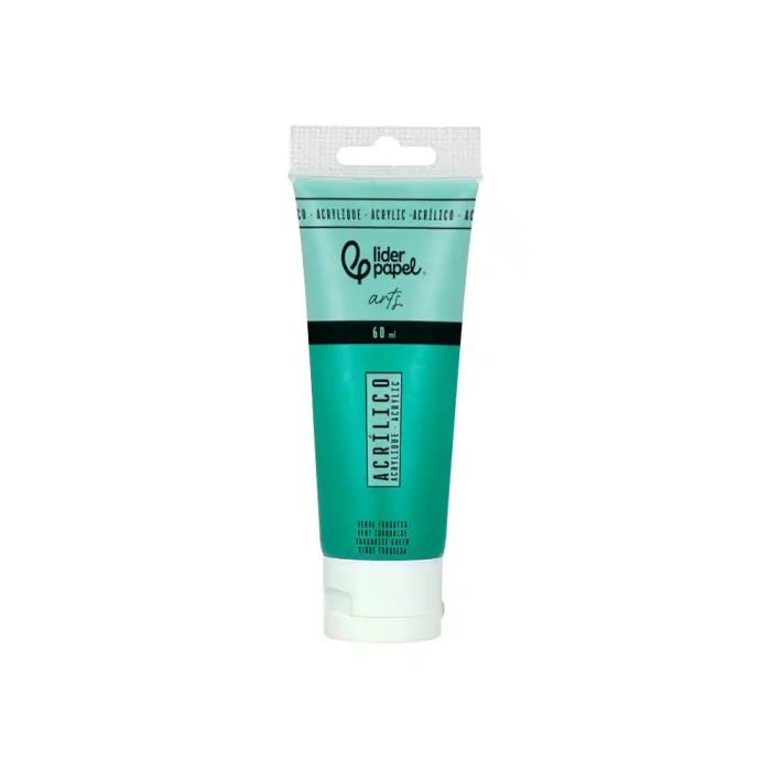 Liderpapel Pintura acrílica tubo plástico 60 ml Verde Turquesa 1