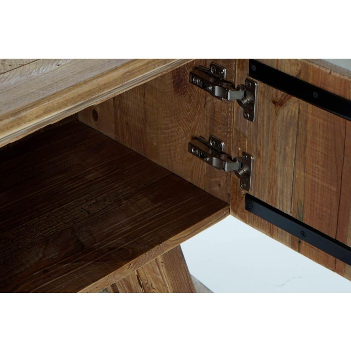 DKD Home Decor Mueble TV Estilo Alpino Natural Madera Reciclada 180x45x60 cm 5