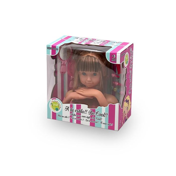 Busto De Niña Con Set De Peluqueria - Tachan